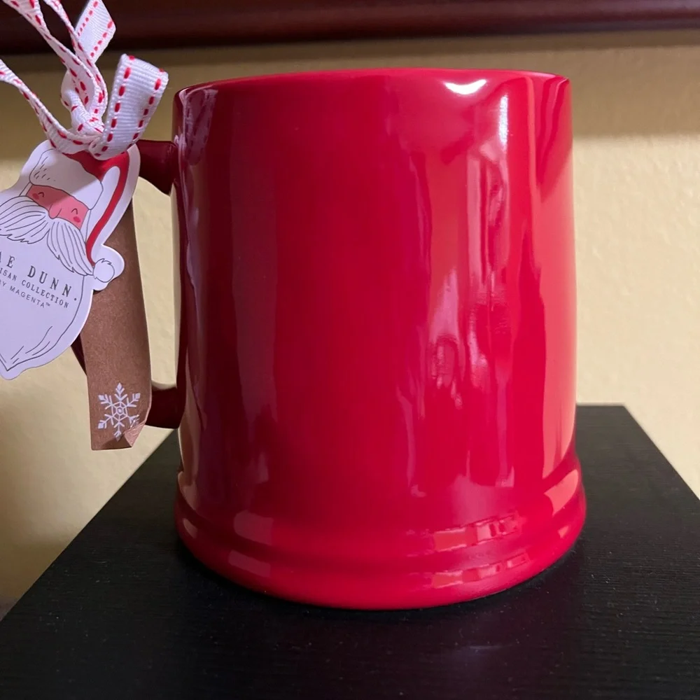 New Rae Dunn red ceramic Christmas mug MERRY CHRISTMAS. - Picture 2 of 5